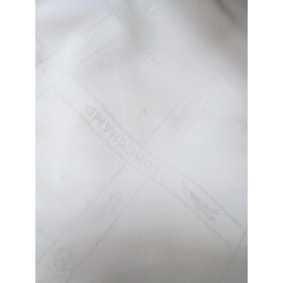 Longchamp Shoulder Crossbody Bag Ivory Patent Leather White Rabbit Fur Glam VNTG - Picture 16 of 16